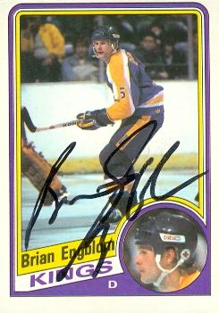 56301 Brian Engblom Autographed Hockey Card Los Angeles Kings 1984 O-Pee-Chee No .83