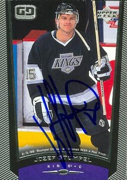 56304 Jozef Stumpel Autographed Hockey Card Los Angeles Kings 1998 Upper Deck No .103