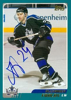 56322 Alexander Frolov Autographed Hockey Card Los Angeles Kings 2003 Topps No .223