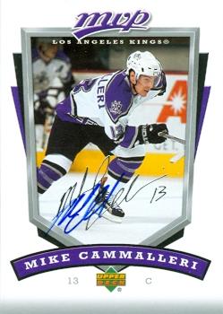 56416 Mike Cammalleri Autographed Hockey Card Los Angeles Kings 2006 Ud Mvp No .134