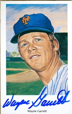 62000 Wayne Garrett Autographed Postcard New York Mets Ron Lewis 1994 No. 14 3.5X5.5 67 Slight Smudge