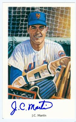 62001 J.C. Martin Autographed Postcard New York Mets Ron Lewis 1994 No. 23 3.5X5.5 67