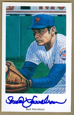 62010 Bud Harrelson Autographed Postcard New York Mets Ron Lewis 1994 No. 18 3.5X5.5 67
