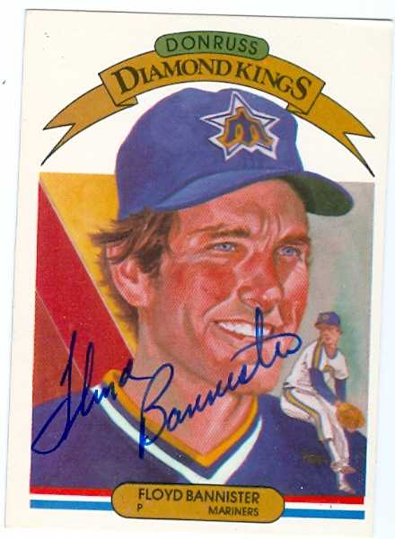 62040 Floyd Bannister Autographed Baseball Card Seattle Mariners 1983 Donruss Diamond Kings No. 21