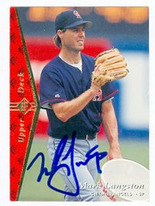62051 Mark Langston Autographed Baseball Card California Angels 1995 Upper Deck No. 132