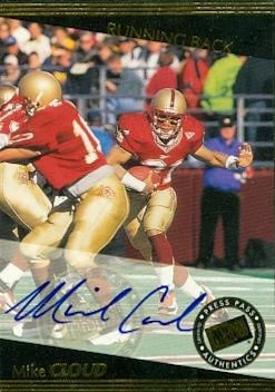 62218 Mike Cloud Autographed Football Card Boston College 1999 Press Pass Rookie