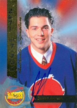 62234 Dorian Anneck Autographed Hockey Card Winnipeg Jets 1994 Signature Rookies No. 64