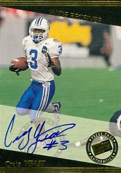 62237 Craig Yeast Autographed Football Card Kentucky 1999 Press Pass Rookie