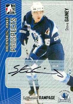 62238 Steve Gainey Autographed Hockey Card Phoenix Coyotes 2006 In The Game No. A-Sga