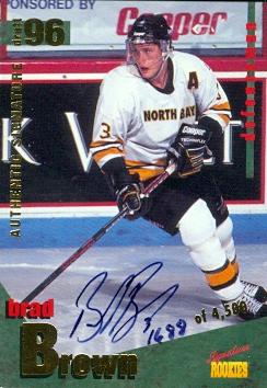 62252 Brad Brown Autographed Hockey Card Montreal Canadiens 1995 Signature Rookies No. 6