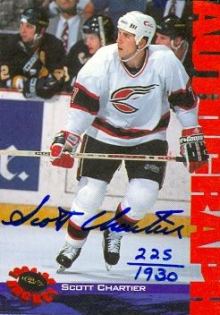 62273 Scott Chartier Autographed Hockey Card Western Michigan 1994 Classic