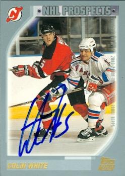 62672 Colin White Autographed Hockey Card New Jersey Devils 2000 Topps Rookie No. 288