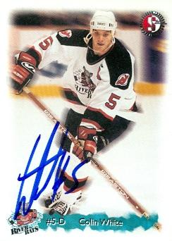 62674 Colin White Autographed Hockey Card New Jersey Devils River Rats Split Second