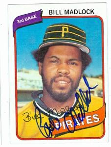 63059 Bill Madlock Autographed Baseball Card Pittsburgh Pirates 1980 Topps No. 55