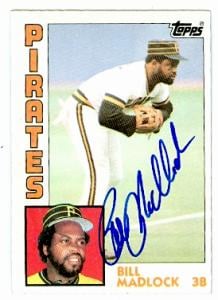 63063 Bill Madlock Autographed Baseball Card Pittsburgh Pirates 1984 Topps No. 250