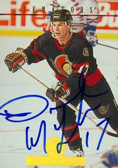 66401 Dave Mcllwain Autographed Hockey Card Ottawa Senators 1994 Leaf No. 260