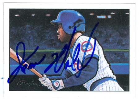 66543 Jerome Walton Autographed Baseball Card Chicago Cubs 1990 Topps Bowman Sweepstakes