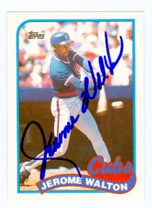 66548 Jerome Walton Autographed Baseball Card Chicago Cubs 1989 Topps No. 123T Traded Set