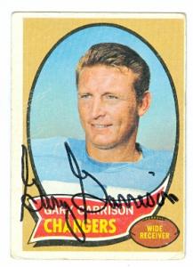 66605 Gary Garrison Autographed Football Card San Diego Chargers 1970 Topps No. 23