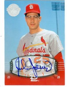 66616 Julian Javier Autographed Baseball Card St. Louis Cardinals 2004 Upper Deck Legends No. 35