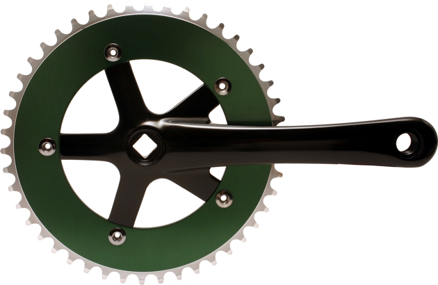 57cc8106agnbk Chainwheel And Crank Set - Green And Black
