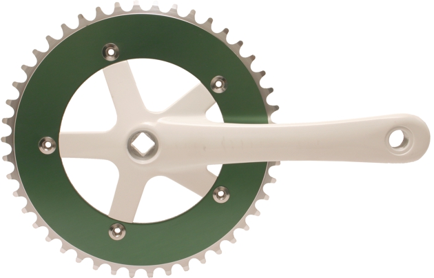 57cc8106agnw Chainwheel And Crank Set - Green And White