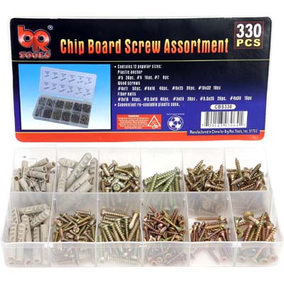 Cbs330 Chip Board Screw Assortment 330pc