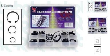 Hr150 150 Pc Housing Ring Assortment, 2 X 9 In.