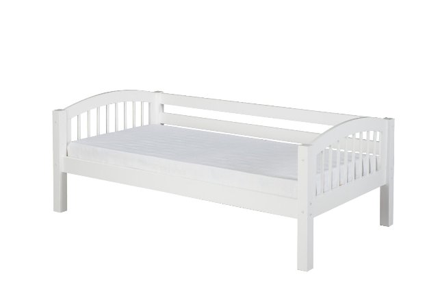 C203-wh Day Bed Arch Spindle Headboard White Finish, Twin Size Mattress