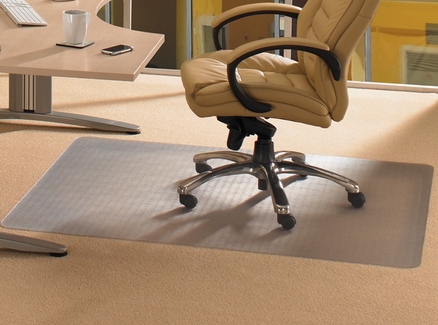 Cleartex 1115230ev Advantagemat Pvc Rectangular Chair Mat For Medium Pile Carpets 0.75 In., Clear 48 X 60 In.