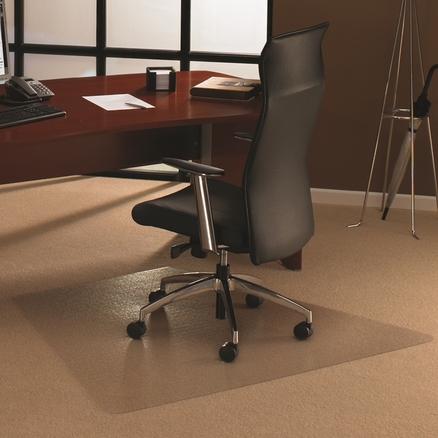 Cleartex 1115023tr Ultimat Polycarbonate Corner Workstation Chair Mat For Low And Medium Pile Carpets Up To 0.50 In. 48 X 60 In.
