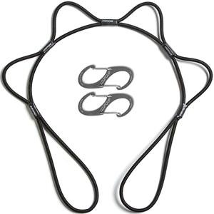 LoopRope 3LRBLK-C-C 3 ft. Tie Down Strap Black in Clamshell with Carabiner Clips LoopRope 3LRBLK-C-C 3 ft. Tie Down Strap Black in Clamshell with Carabiner Clips
