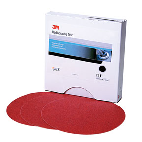 1116 P80d Red Abrasive Stikit Disc, 6 In. P80d, 100 Discs Per Roll, 6 Rolls Per Case