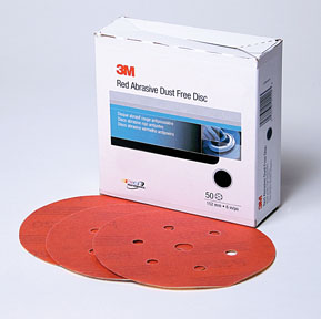 1189 P600a Red Abrasive Hookit Disc, 6 In, P600, 50 Discs Per Box