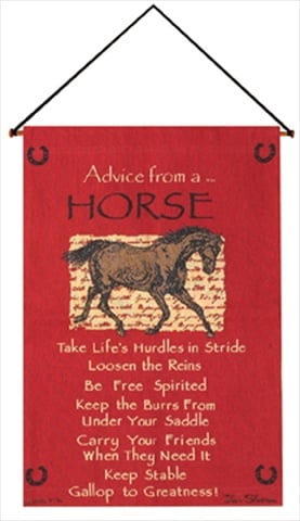 Manual Woodworkers And Weavers Hwafhr True Nature Advice From A Horse Tapestry Wall Hanging Jacquard Woven Fashionable Design 17 X 26 In.