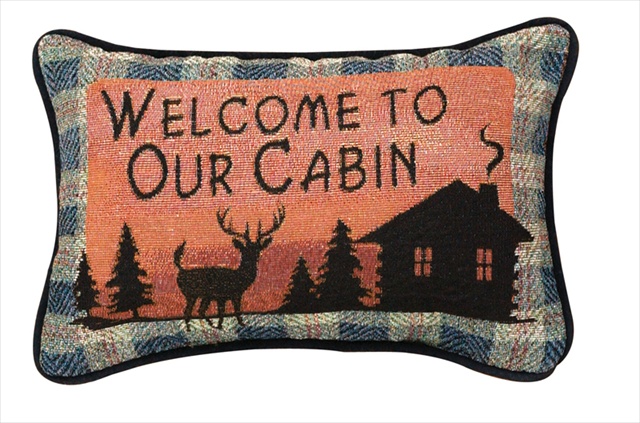 Manual Woodworkers And Weavers Twbrld Bear Lodge Tapestry Pillow Lodge Collection Vivid Colors 12.5 X 8.5 In. Poly Blend
