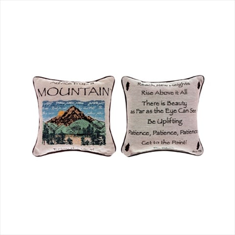 Manual Woodworkers And Weavers Tpamtn Advice From A Mountain Tapestry Pillow Reversible Filled With Recycled Fibers 12.5 X 12.5 In. Poly Blend