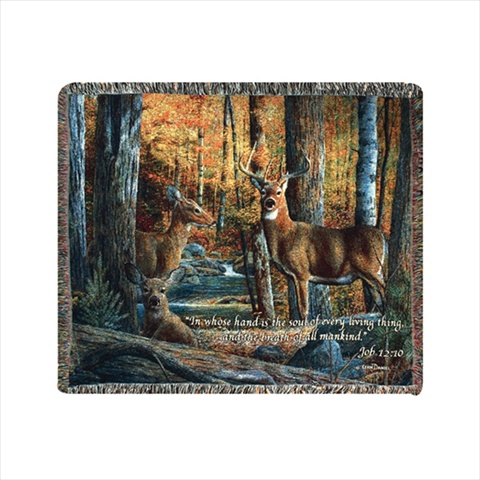 Broken Silence Ii With Verse Tapestry Throw Blanket Fashionable Jacquard Woven 60 X 50 In.