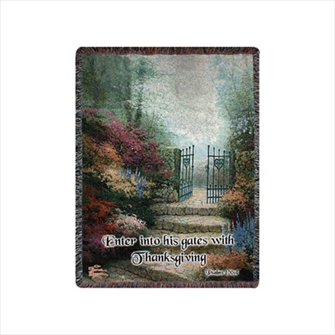 Manual Woodworkers And Weavers Atgprv Garden Of Prom With Verse Tapestry Throw Blanket Fashionable Jacquard Woven 50 X 60 In.