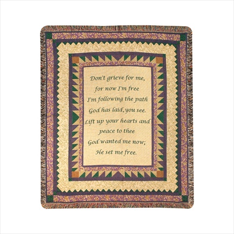 Manual Woodworkers And Weavers Atgrndm Grandmother Tapestry Throw Blanket Fashionable Jacquard Woven 50 X 60 In.