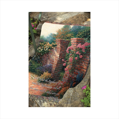 Manual Woodworkers And Weavers Atros Rose Garden Tapestry Throw Blanket Fashionable Jacquard Woven 50 X 60 In.