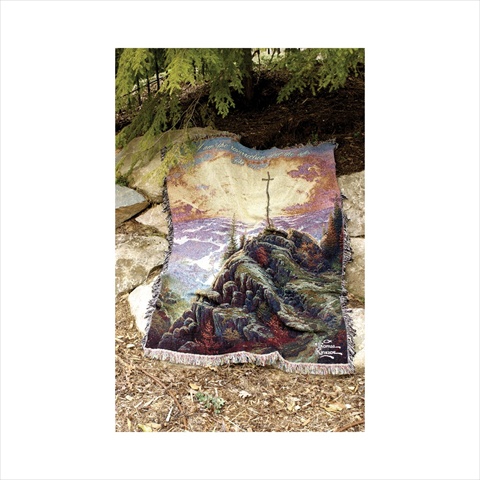 Manual Woodworkers And Weavers Atsnrv Sunrise With Verse Tapestry Throw Blanket Fashionable Jacquard Woven 50 X 60 In.