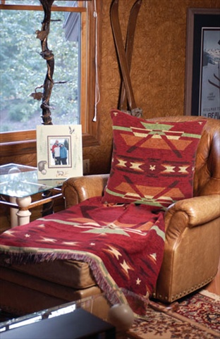 Manual Woodworkers And Weavers Atflme Flame Tapestry Throw Blanket Fashionable Jacquard Woven 50 X 60 In.