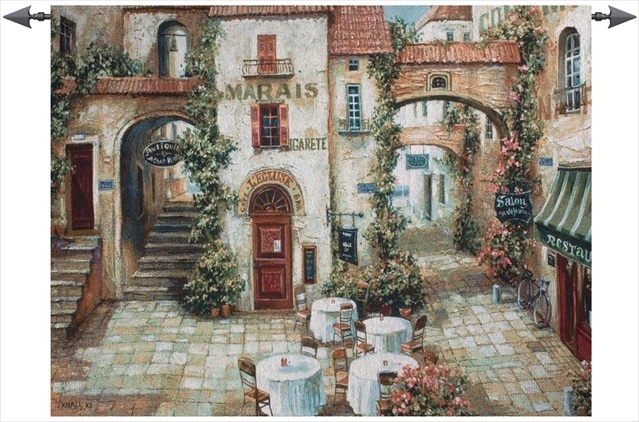 Le Marais Tapestry Wall Hanging Horizontal 53 X 35 In.