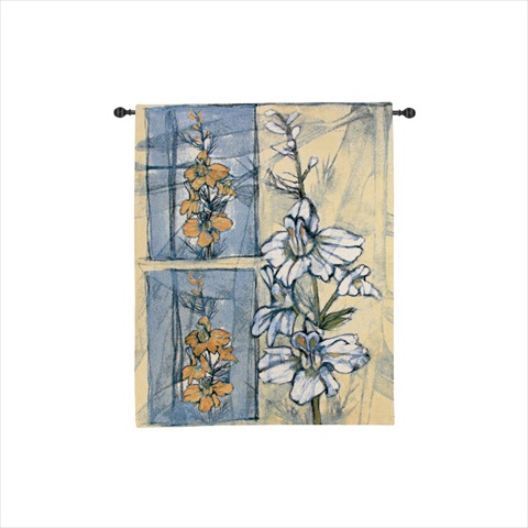 Manual Woodworkers And Weavers Hwgewc Embellished Wildflower Collage Ii Tapestry Wall Hanging Square 53 X 53 In.