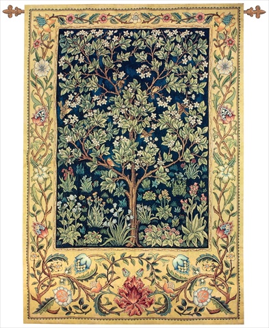 Manual Woodworkers And Weavers Hwggrd Garden Of Delight Tapestry Wall Hanging Vertical 50 X 70 In.