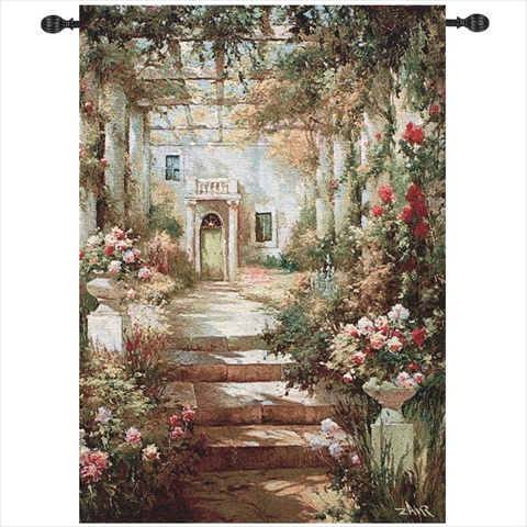 Summer Pergola Tapestry Wall Hanging Vertical 35 X 47 In.