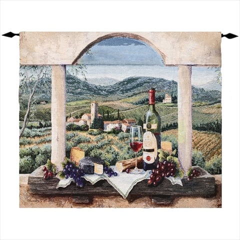 Manual Woodworkers And Weavers Hwgvdp Vin De Provence Tapestry Wall Hanging Horizontal 35 X 30 In.