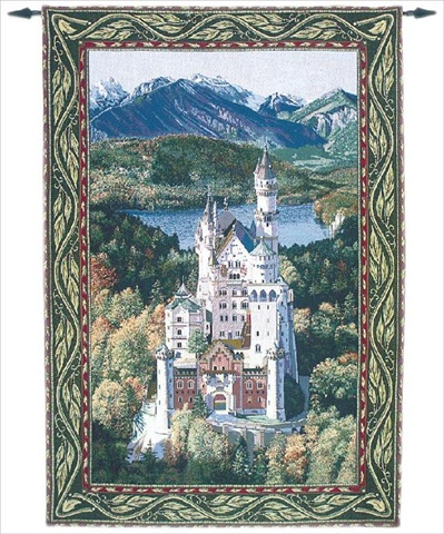 Manual Woodworkers And Weavers Hwsch Neuschwanstein Castle Tapestry Wall Hanging Vertical 56 X 80 In. Linen, Cotton