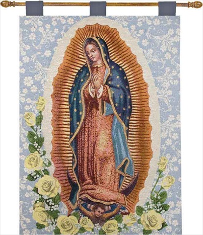Manual Woodworkers And Weavers Hwtolg Our Lady Of Guadalupe Tapestry Wall Hanging Vertical 26 X 36 In.